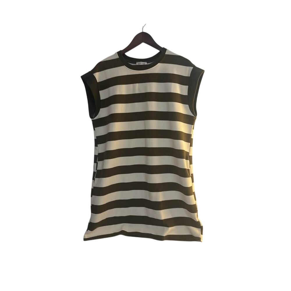 Women’s Carole Christian Striped Green/White Dress Size L